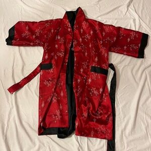 100% silk uni-sex reversible robe